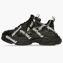 Balenciaga Triple S All Over Logo Black White (Women's)