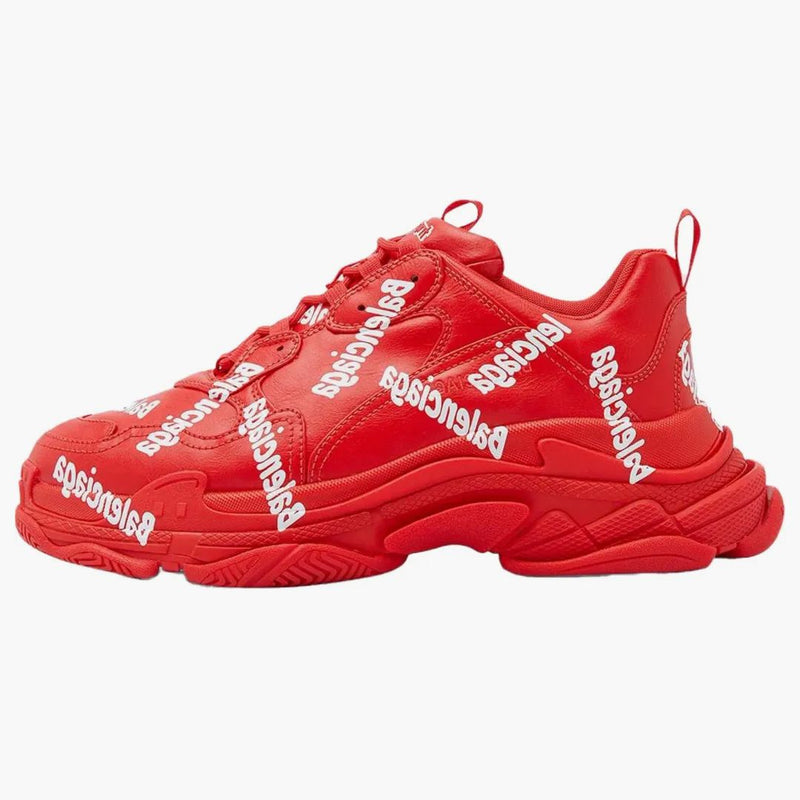 Balenciaga trojnásobek po celém rajčatové červené bílé