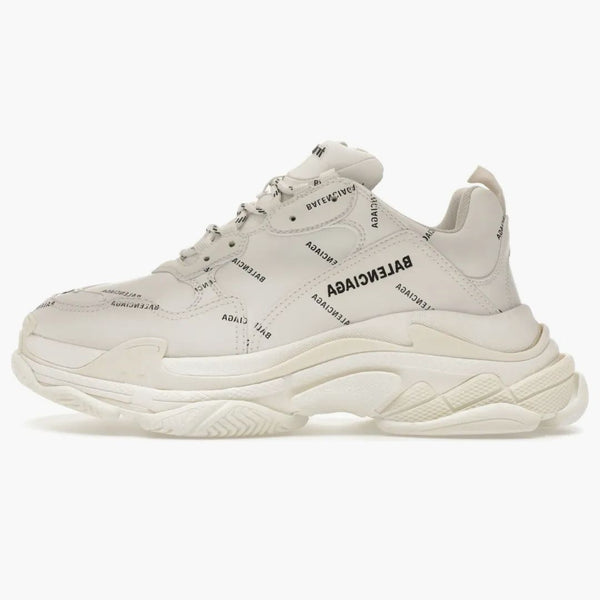 Balenciaga Triple S Alover Logo White vícebarev