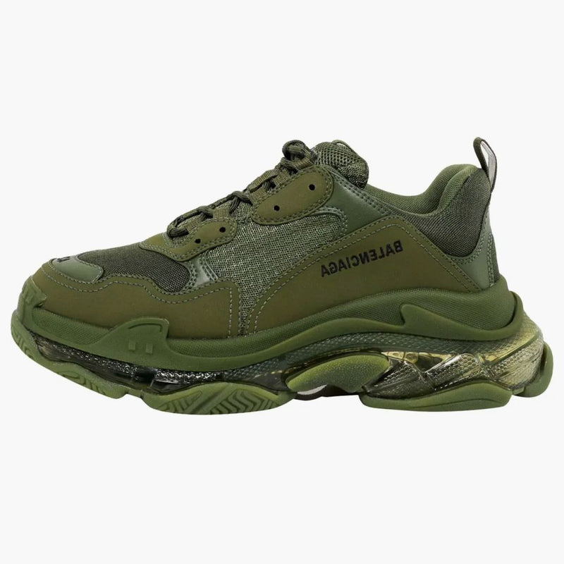 Balenciaga Triple S Clear Sole Dark Green