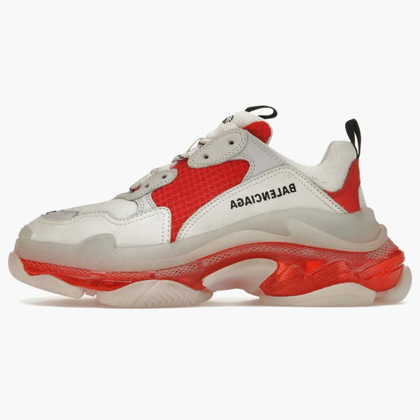 Balenciaga Triple S Clear Sole White Red
