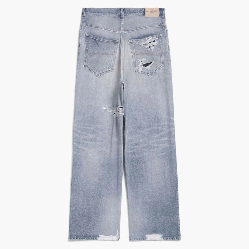 Balenciaga trompe l'oeil pantalones azules
