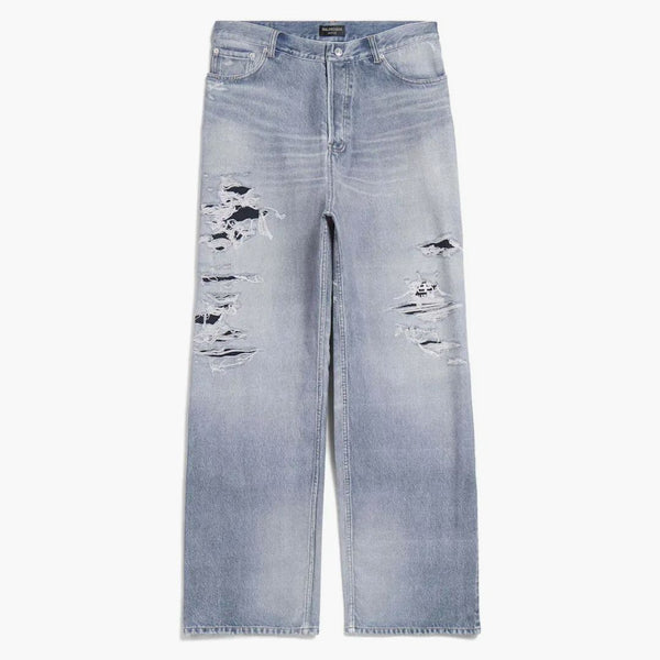 Balenciaga trompe l'oeil pantalones azules