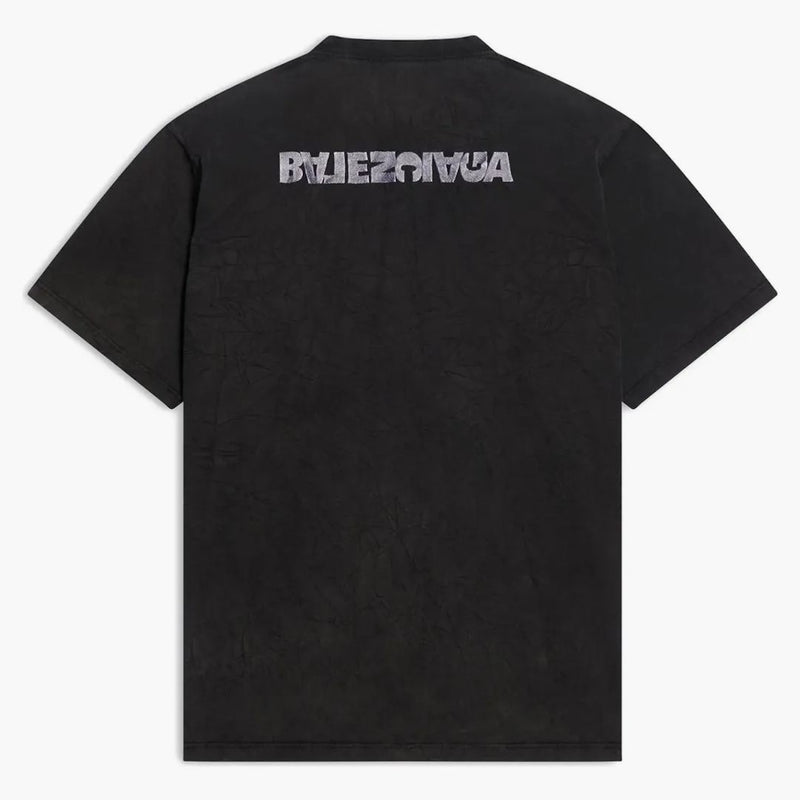 Balenciaga Turn Slit Camiseta Negra