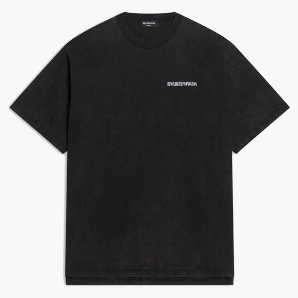 Balenciaga Turn Slit Camiseta Negra