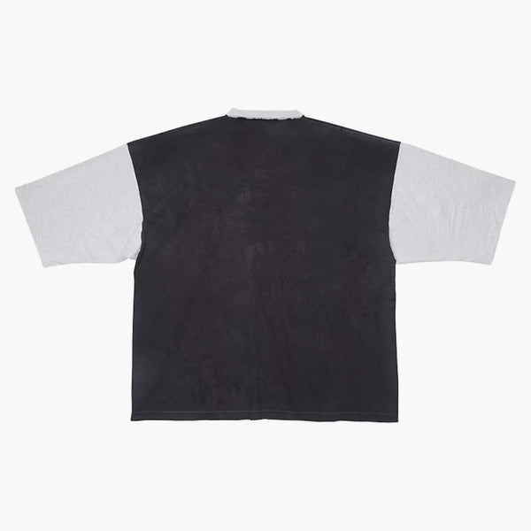 Balenciaga Unity 3/4 Camiseta de gran tamaño de manga negro/gris claro
