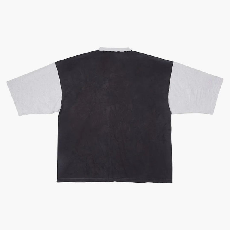 Balenciaga Unity 3/4 Sleeve Oversized T-Shirt Black/Light Gray