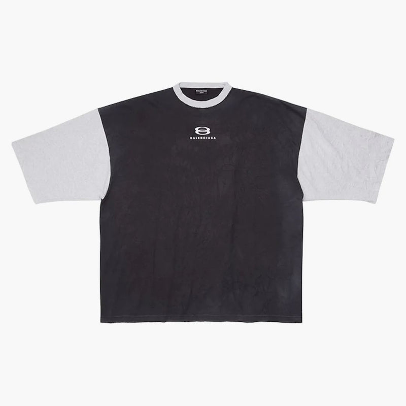 Balenciaga Unity 3/4 Sleeve Oversized T-Shirt Black/Light Gray