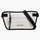 Balenciaga Weekend Leather Crossbody Bag White