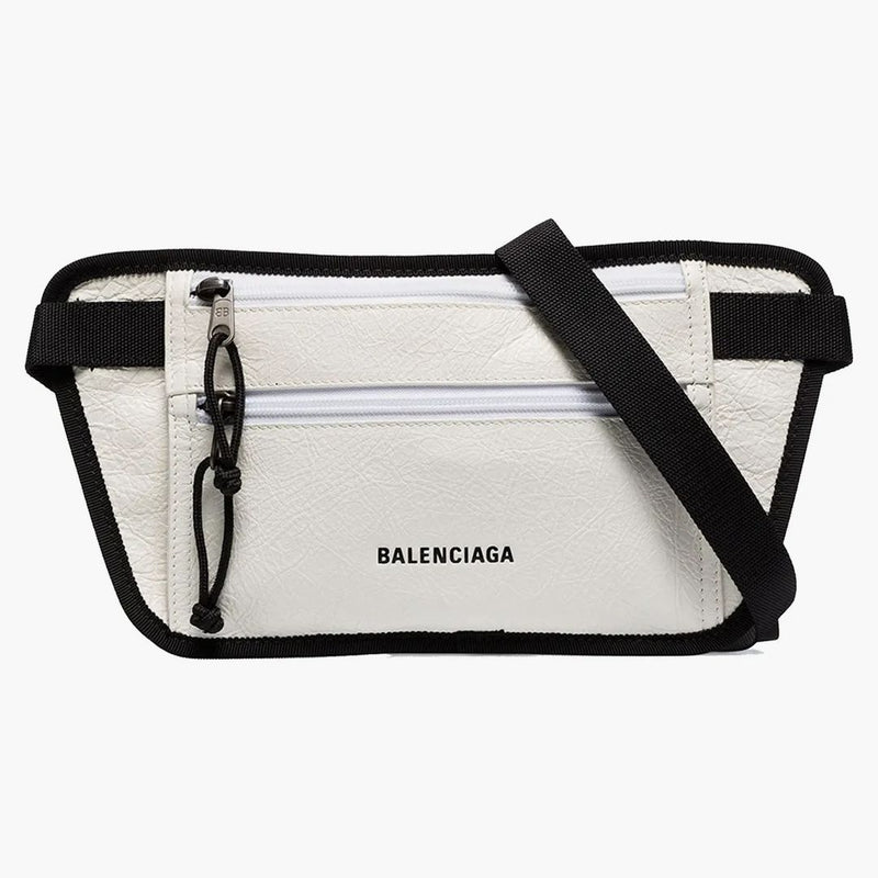 Balenciaga de fin de semana de cuero bolso de cuero blanco blanco