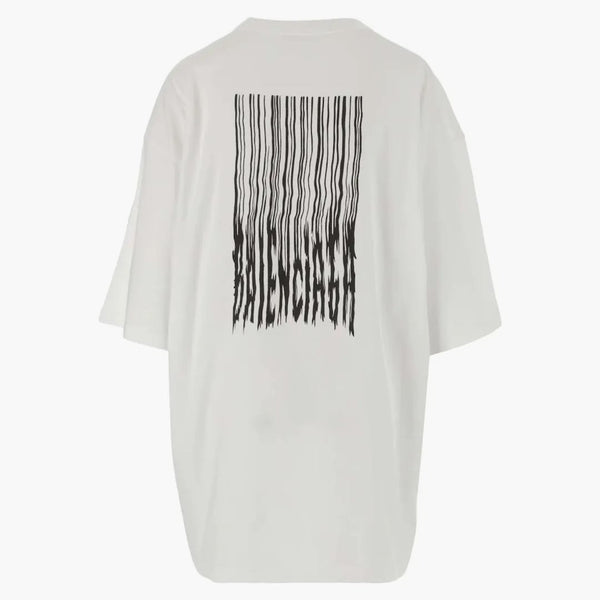 Camiseta de código de barras de Balenciaga Wide Fit White