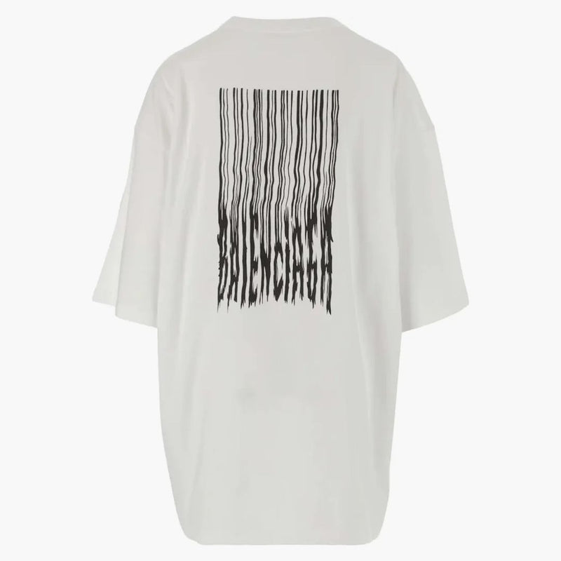 Camiseta de código de barras de Balenciaga Wide Fit White