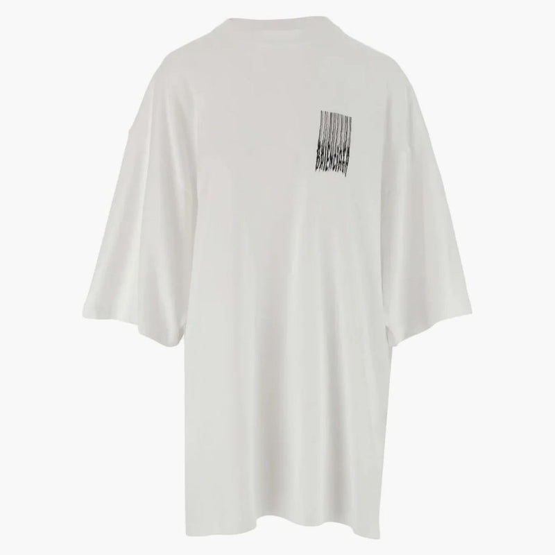 Camiseta de código de barras de Balenciaga Wide Fit White