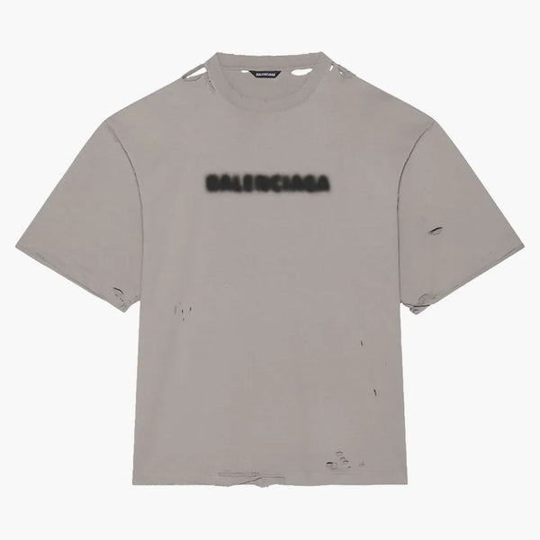 Balenciaga Wide Fit Camiseta borrosa gris negro