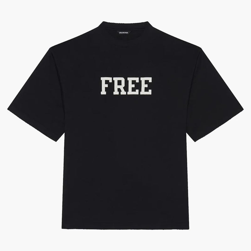 Balenciaga Wide Fit Free T-Shirt Black