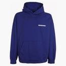 Balenciaga Wide Fit Logo Hoodie Blue