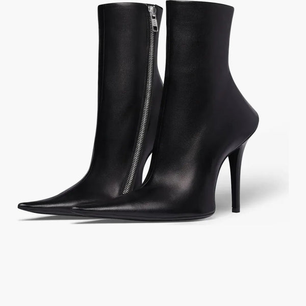 Balenciaga Witch 110mm Booties Black Sheepskin (women's)