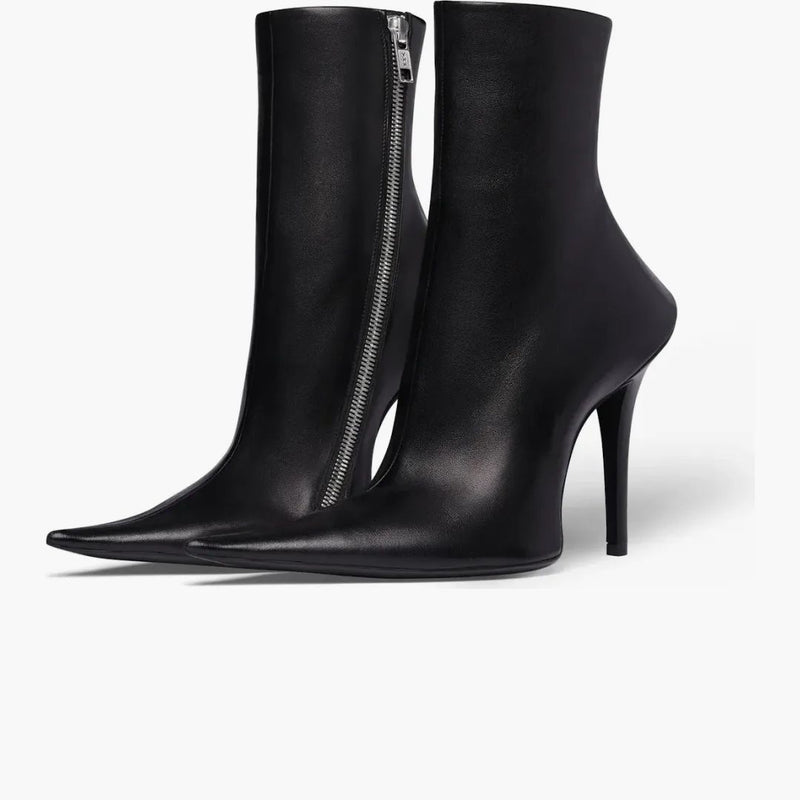 Balenciaga Witch 110mm Booties Black Sheepskin (women's)