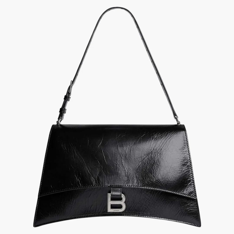 Balenciaga Women's Crush Medium Sling Bag Black