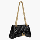 Balenciaga Women's Crush Small Chain Bag Quilted Black
