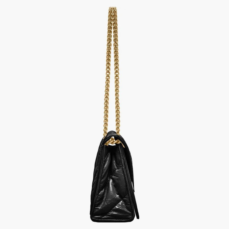 Balenciaga Women's Crush Small Chain Bag Quilted Black