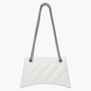 Balenciaga Femenina Femenina Pequeña Bolsa de cadena Optic Optic White