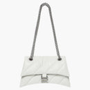Balenciaga Femenina Femenina Pequeña Bolsa de cadena Optic Optic White