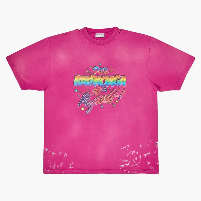 Balenciaga Women's 90/10 Large Fit Vintage T-shirt Dark Pink