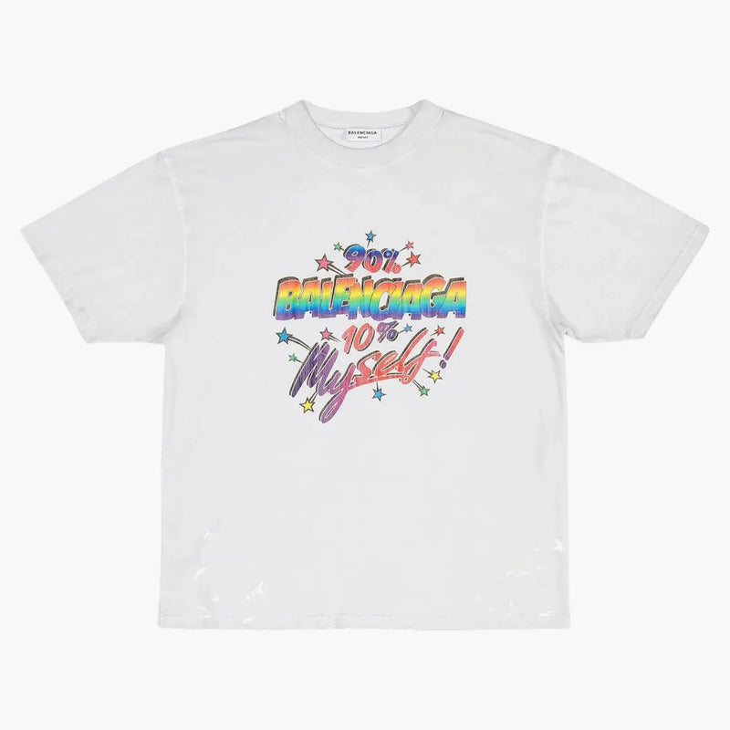 Balenciaga Women's 90/10 Large Fit Vintage T-Shirt White