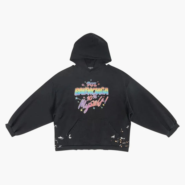 Balenciaga Women's 90/10 Small Fit Hoodie Black/Multi