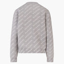 Balenciaga Women's All-over Logo Motif Sweater Gray