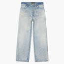 Balenciaga Caviglie femminile tagliata giapponese Autentico jeans in denim azzurro