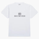 Balenciaga Womens BB Pixel Medium Fit T-Shirt White