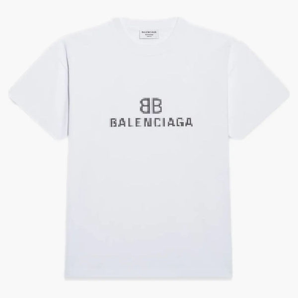 Camiseta de ajuste mediano de píxeles de Balenciaga para mujer