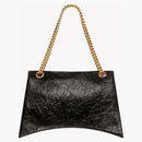 Balenciaga Womens Crush Large Chain Bag Black