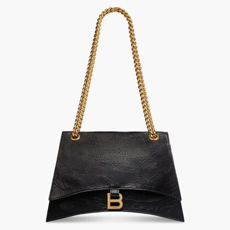 Balenciaga Women's Crush Media Chain Borse Nero
