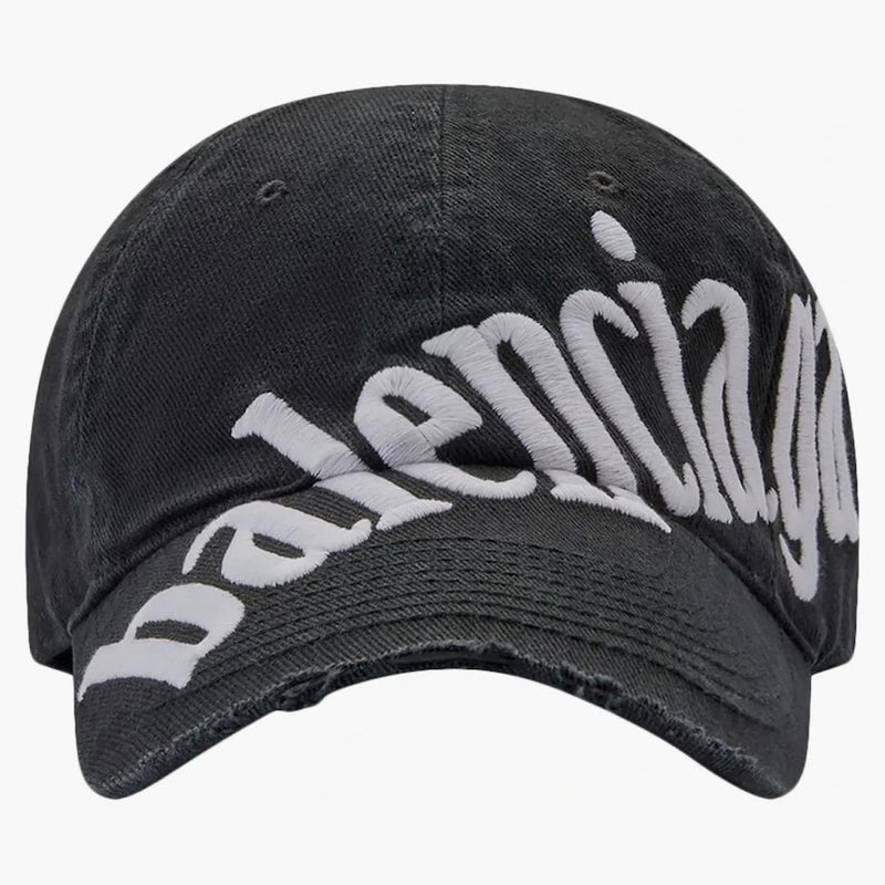 Dámská diagonální baseballová čepice Balenciaga Black/White