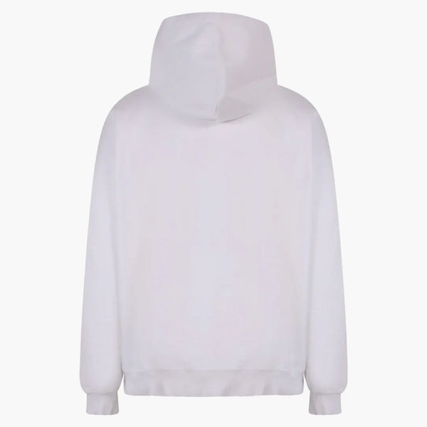 Balenciaga Femenina frontal icónica logotipo sudadera blanca