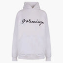 Balenciaga Women's Frontal Iconic Logo Sweatshirt White