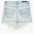 Balenciaga Women's Japanese Till Cut-Up Mini falda azul claro