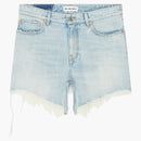 Balenciaga Women's Japanese Till Cut-Up Mini falda azul claro