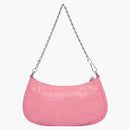 Balenciaga Le Cagole Mini Bag with Chain Crocodile Embossed Pink