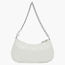 Balenciaga Le Cagole Mini Bag With Chain Crocodile Embossed White