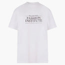 Camiseta de estampado de logotipo de Balenciaga Women White