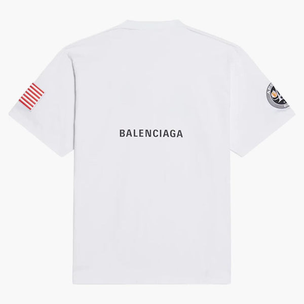 Camiseta de múltiples paradas de Balenciaga Womens Space White