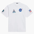 Balenciaga Womens Nasa Space Multi-Patch T-shirt White