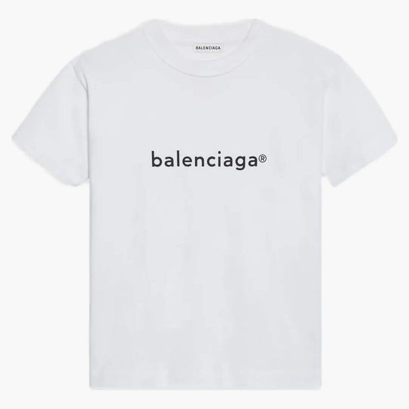 Balenciaga Womens New Copyright Camiseta ajustada White