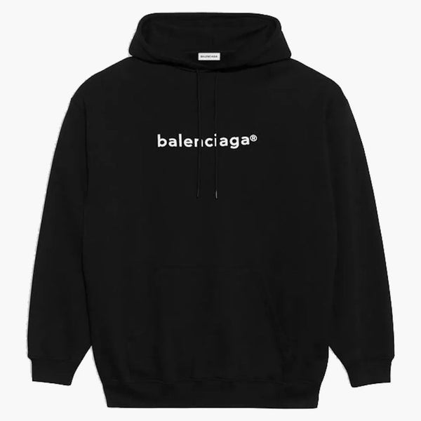 Balenciaga Womens New Copyright Medium Fit Hoodie Negro
