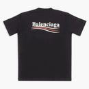 Balenciaga Women's Political Campaign Small Fit T-Shirt Black