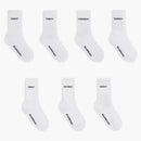 Balenciaga Set de siete calcetines de algodón de algodón de algodón estirado de siete intarsia blancos/negros